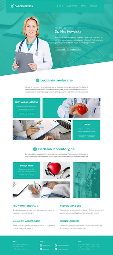 strona internetowa dla lekarza